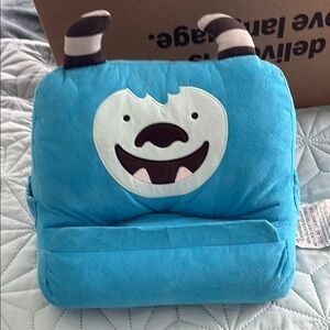 Adorable Blue Monster Plush Cushion